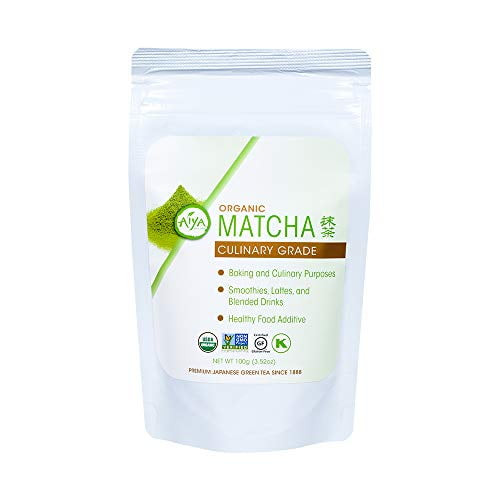 Aiya Certified Usda Japanese Organic Culinary Grade Matcha Green Tea Powder, 100g Bag (3.53 Oz.)