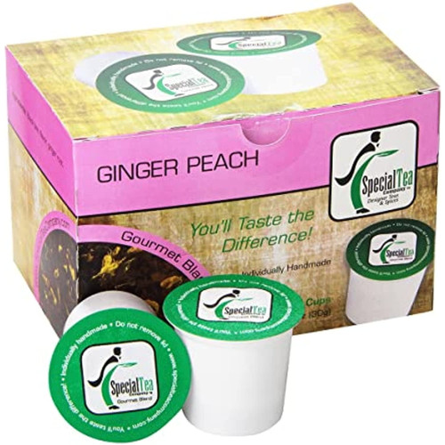 Special Tea Company Ginger Peach, Single Serve Black Tea Pod, Pack Of 10