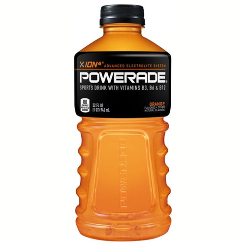 Powerade Orange Sports Drink 32 Oz Plastic Bottles - Pack Of 15