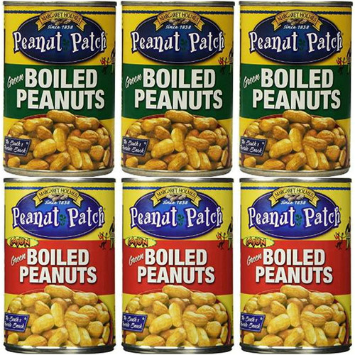 3 Pack Boiled Peanuts And 3 Pack Cajun Boiled Peanuts (total Of 6)