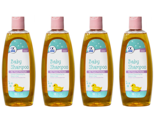 4 Pack Quality Choice Baby Wash & Shampoo No Tears Formula 15 Ounces Each