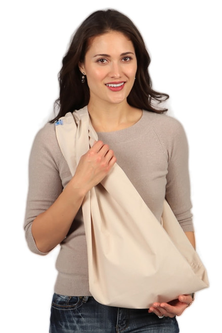 Hugamonkey Cotton Baby Sling Wrap Carrier For Newborn Babies, Infants And Toddlers Upto 3 Years - Stone, Small