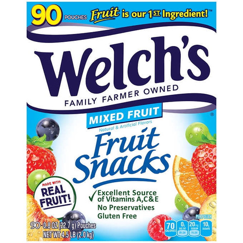 Welch’s Fruit Snacks, 0.8 Ounce (90 Count)