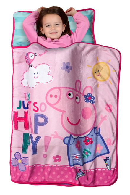 Baby Boom Peppa Pig Toddler Quilted Mat And Plush Blanket Nap Mat