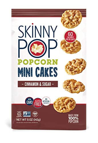 Skinnypop Mini Popcorn Cakes, Cinnamon And Sugar, 5 Ounce