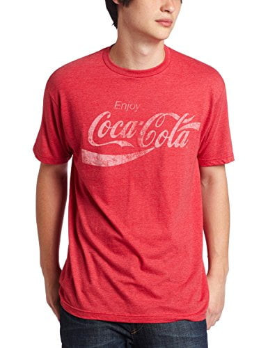Coca-cola Mens Coca Cola Coke Classic T Shirt, Red Heather, Small Us
