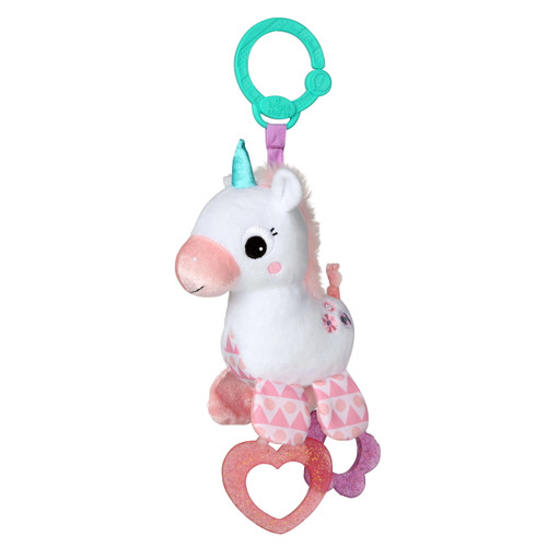Bright Starts Sparkle & Shine Unicorn On-the-go Take-along Toy, Ages Newborn +