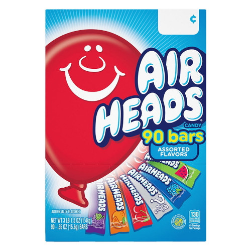 Product Of Airheads Chewy Fruit Candy Variety Pack 90 Count.