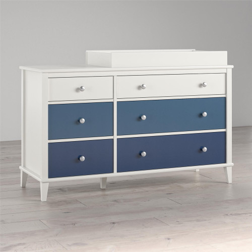 Little Seeds Monarch Hill Poppy 6 Drawer Changing Table, Blue