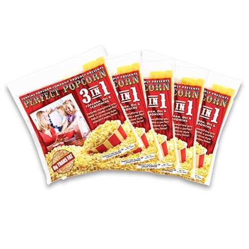 Funtime Ft848 8-ounce 3-in-1 Popcorn Portion Movie Pouch Kit - 48pk