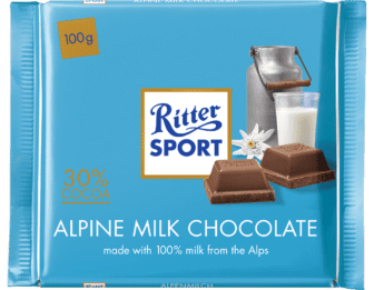 Ritter Sport Alpine Milk Chocolate, 100g