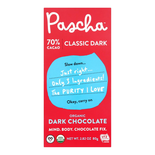 Pascha Organic Dark Chocolate, Candy Bars & Miniatures, 2.82 Oz