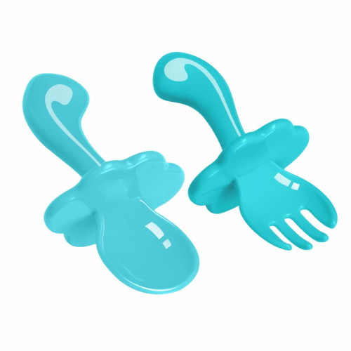 Retap 2pcs Baby Safety Tableware Learning Spoons Infant Soft Feeding Training Spoon And Fork