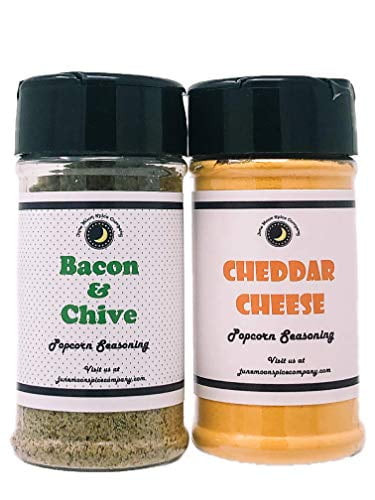 Popcorn Seasoning 2 Pack | Bacon & Chive Popcorn Seasoning | Cheddar Cheese Popcorn Seasoning | Premium