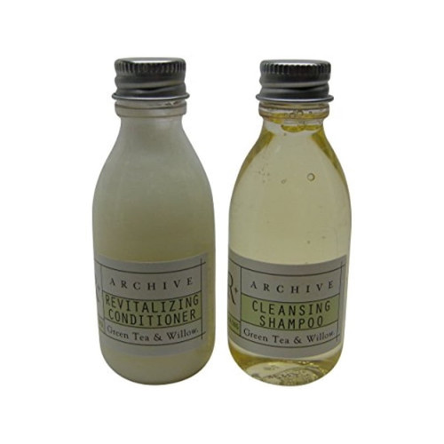 Archive Green Tea & Willow Cleansing Shampoo And Conditioner Lot Of 12 Bottles 6 Of Each 1.5oz Bottles. Total Of 18oz