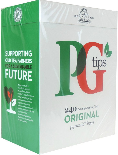 240 Tea Bags Pg Tips Original Pyramid Britians No.1 English Black Tea