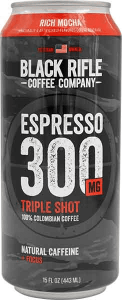 Black Rifle Coffee Co. Rich Mocha Espresso 300 Triple Shot, 12-pack 15 Fl Oz Cans