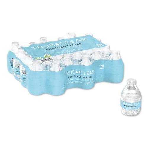 True Clear-1pk Purified Bottled Water, 8 Oz Bottle, 24 Bottles/carton