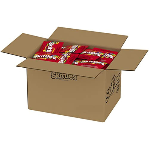 Skittles Original Fun Size Chewy Candy Bulk Pack, 4 Pound Box