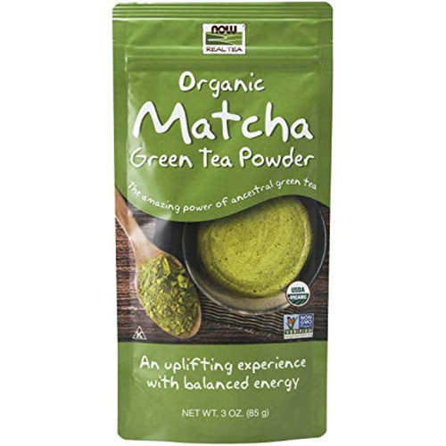 Now Foods, Certified Organic Matcha Green Tea Powder, Non-gmo Project Verified, 3-ounce