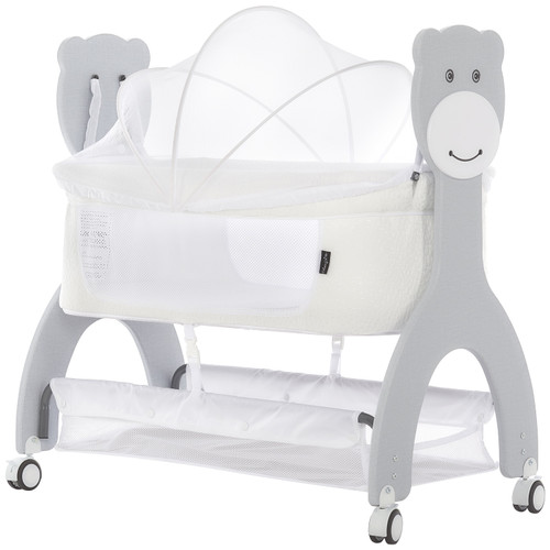 Dream On Me Cub Portable Bassinet, Rocking Cradle, Best For Small Living Space, Compact Portable Bassinet In White