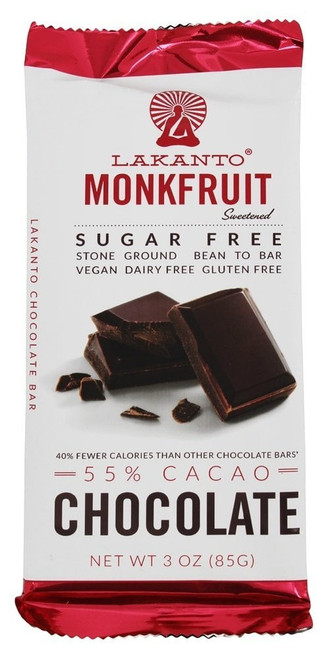 Lakanto Sugar Free Dark Chocolate Bar Original 3 Oz
