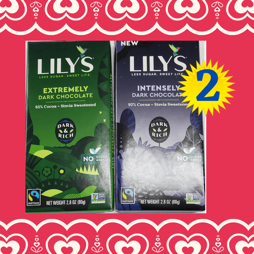 Lily's Intensely And Extremely Dark Chocolate Bar  | Stevia Sweetened, No Added Sugar, Low-carb, Keto Friendly |  , Gluten-free & Non-gmo | 2.8 Ounce, 2 Bars