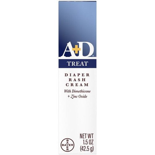 A+d Treat Diaper Rash Cream, Baby Skin Care With Zinc Oxide, 1.5 Oz Tube