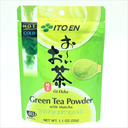 Itoen Oi Ocha Green Tea Powder With Matcha -unsweetened , Hot/ Cold 1.1oz
