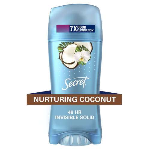 Secret Invisible Solid Antiperspirant Deodorant, Coconut Scent, 2.6 Oz