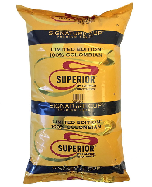 Superior Kosher 100% Colombian Whole Bean Coffee, Medium Roast, 80 Oz