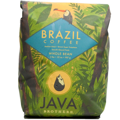 Java Brothers 100% Arabica Brazil Coffee, Whole Bean (2 Lb.)