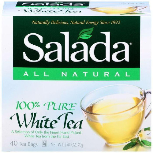 Salada 100% White Tea 40 Ct Tea Bags (pack Of 6)