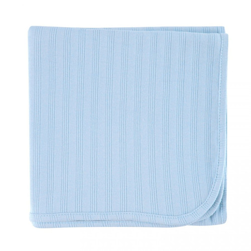 Touched By Nature Baby Boy Organic Cotton Swaddle, Receiving And Multi-purpose Blanket, Blue, One Size