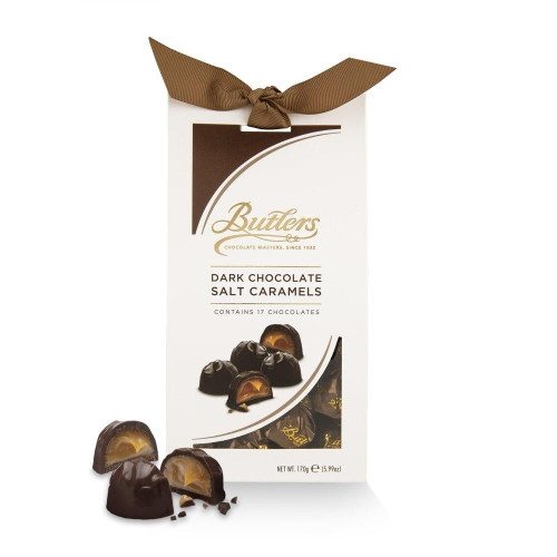 Dark Chocolate Sea Salt Caramel Truffles In Twist Wrap Gift Bag
