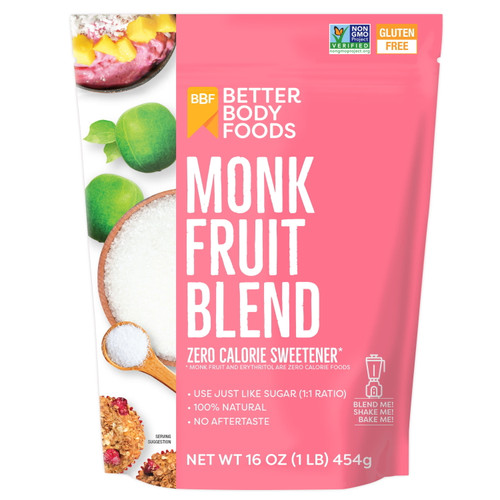 Betterbody Foods Monk Fruit Zero Calorie Sweetener, 16 Oz