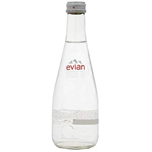 Evian (non-sparkling) Natural Spring Water, 11.1 Fl Oz (20 Glass Bottles)