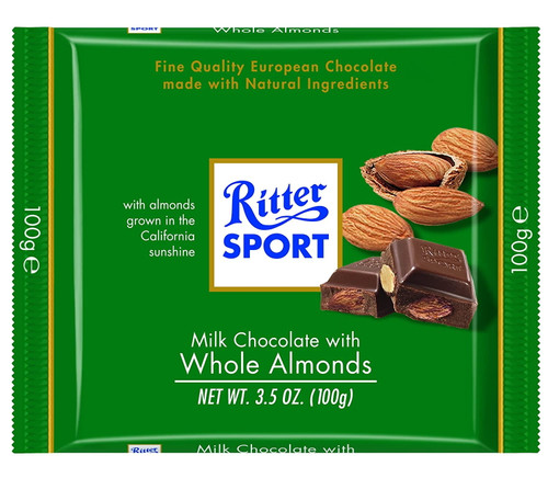 Ritter Sport Milk Chocolate With Whole Almonds Bar, 3.5 Ounce (pack Of 11). Brand: Ritter Sport