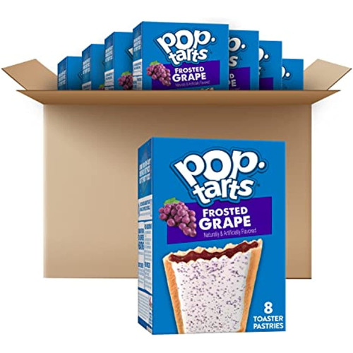 Pop-tarts Toaster Pastries, Breakfast Foods, Baked In The Usa, Frosted Grape, 10.1lb Case (12 Boxes)