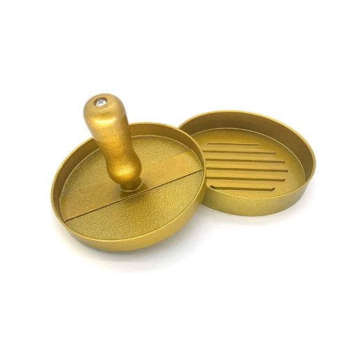 Non-stick Burger Press, Aluminum Patty Mold For Bbqs Housemade Hamburger - Gold
