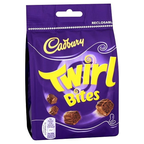 Uk Cadbury Twirl Bites Bag Of 109gr / 3.84 Oz