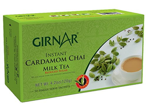 Girnar Instant Chai/tea Premix With Cardamom Unsweetened, 10 Sachet Pack