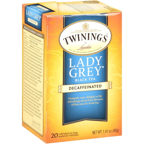 Twinings Of London Lady Grey Tea Decaf Box Of 20 Tea Bags