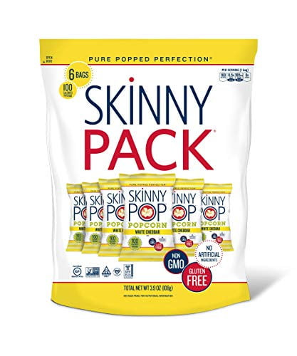 Skinnypop White Cheddar Popcorn, Skinny Pack, 6ct, 0.65oz Individual Snack Size Bags, Skinny Pop, Easter Snacks, Healthy Popcorn Snacks, Gluten Free