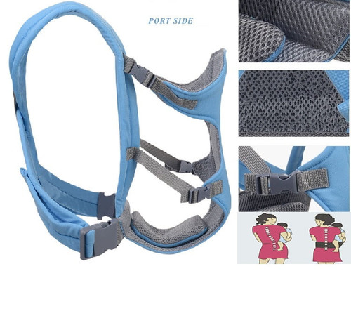 Breathable Baby Carrier Comfortable Carrier Backpack Backpack Bag Adjustable Safety Carrier Baby Carrier With Hip Seat,light Blue,