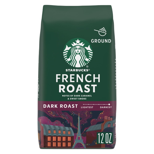 Starbucks French Roast, Ground Coffee, Dark Roast, 12 Oz