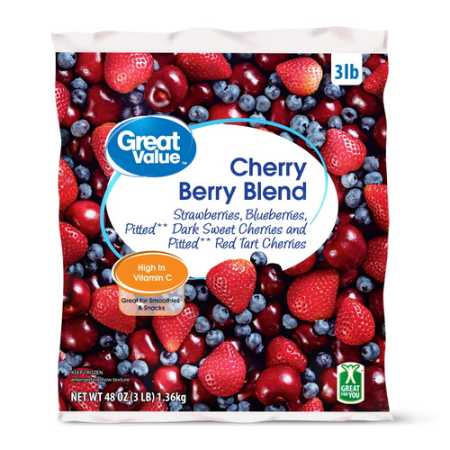 Great Value Cherry Berry Blend, Frozen, 48 Oz