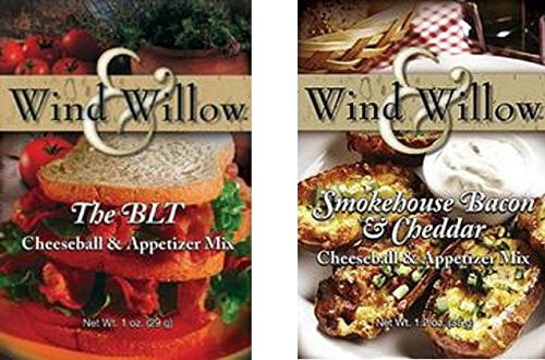 Wind & Willow"all American" Savory Cheeseball And Dip Mix Variety Pack (blt/smokehouse Bacon & Cheddar)
