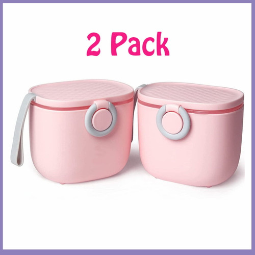 Lollanda Baby Formula Dispenser Travel 4.41oz Milk Powder Dispenser Candy Fruit Snack Storage Container With Carry Handle And Scoop Travel Outdoor Activities With Baby Infant