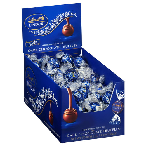Lindt Lindor Dark Chocolate Truffles, Chocolates With Smooth, Melting Truffle Center, Great For Gift Giving, 50.8 Oz., 120 Count